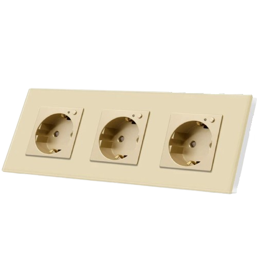 Розетка Bseed 3х - gold